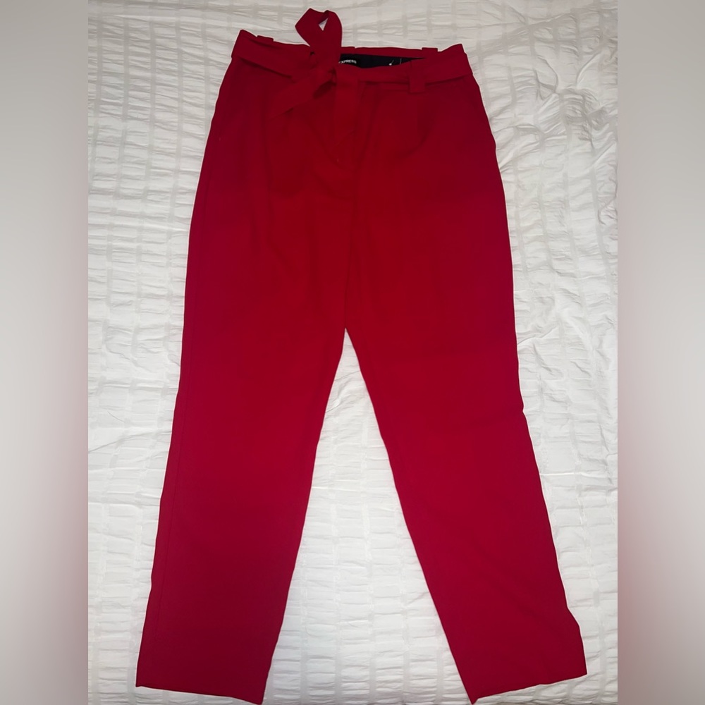 Red Pant Suit